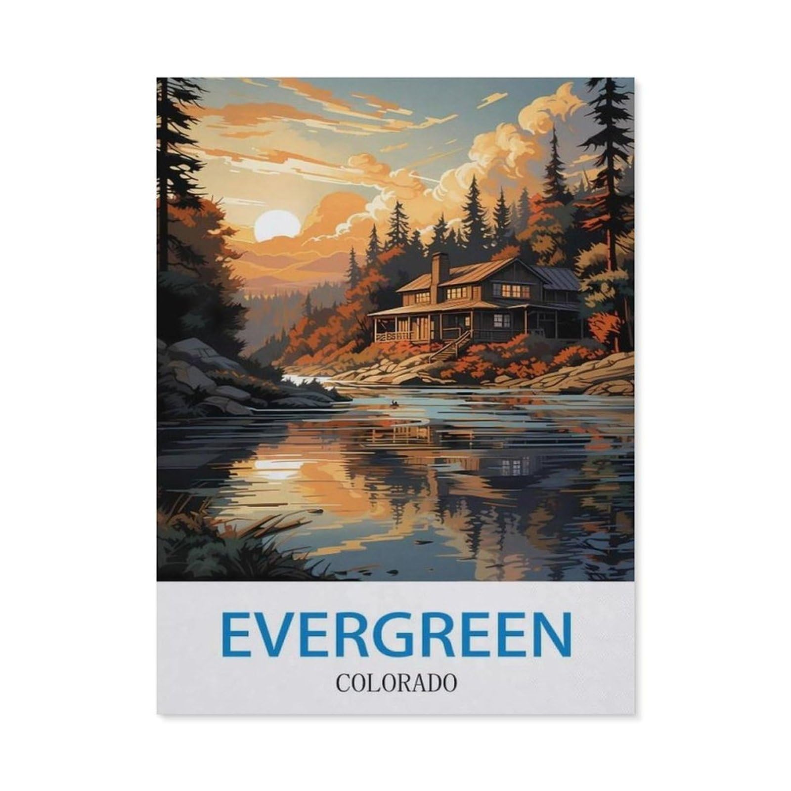 BEAYODKP 5D Diamond Painting，Evergreen Colorado（30x40cm）