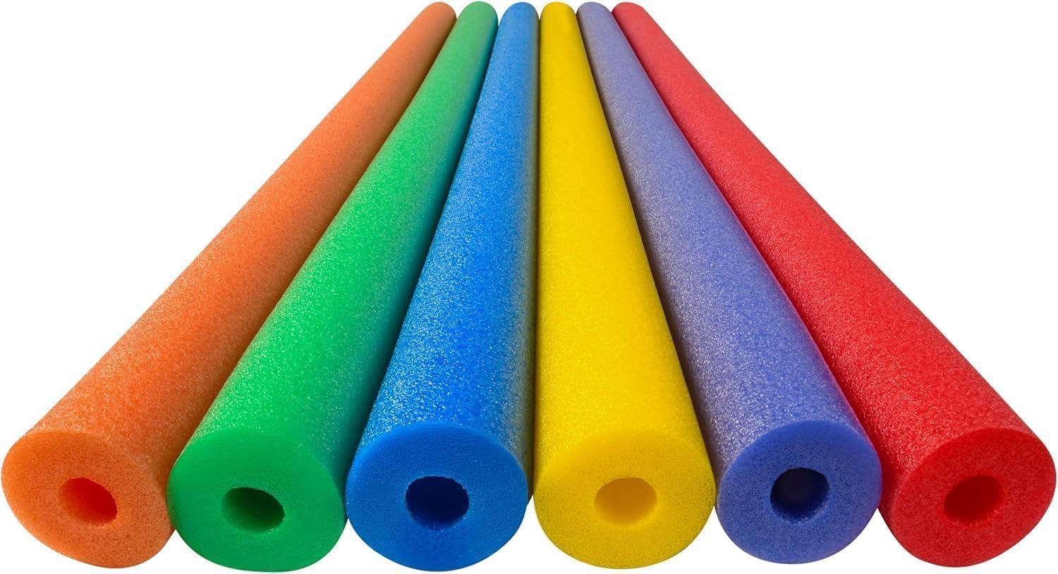 Set of 2 Pool Noodles, Foam Swimming Noodle Float for Children and Adults, Strong and Flexible Swimming aid Essential for Confidence in the Pool Multi-Purpose (Red)