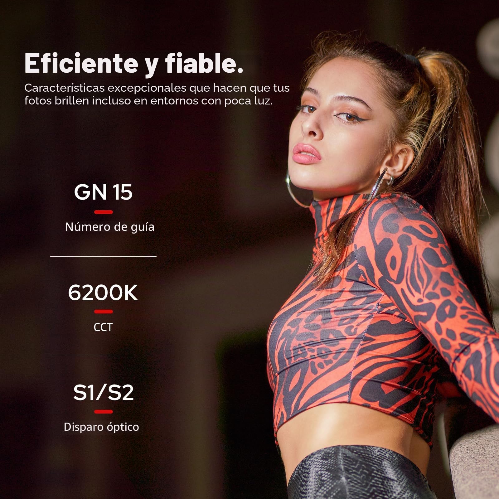 GODOX iA32 Mini Flash de Cámara, Flash de Zapatos Calientes con Salida de Potencia de 8 Niveles, 490 Flashes de Potencia Completa, Control óptico S1/S2, Zapata de Contacto único