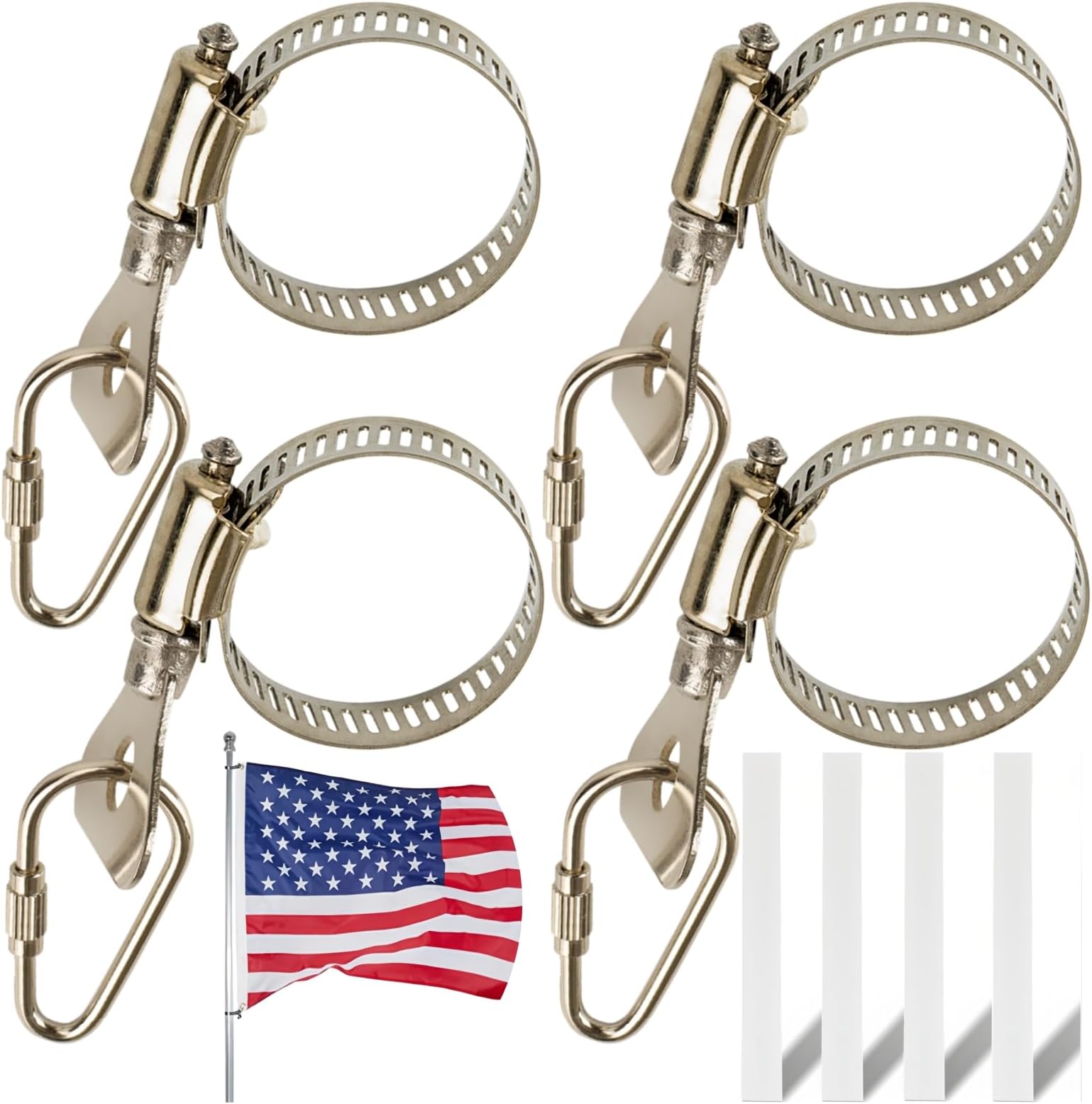 2 inch Flagpole Rotating Swivel Spinning Rings 2" Plastic