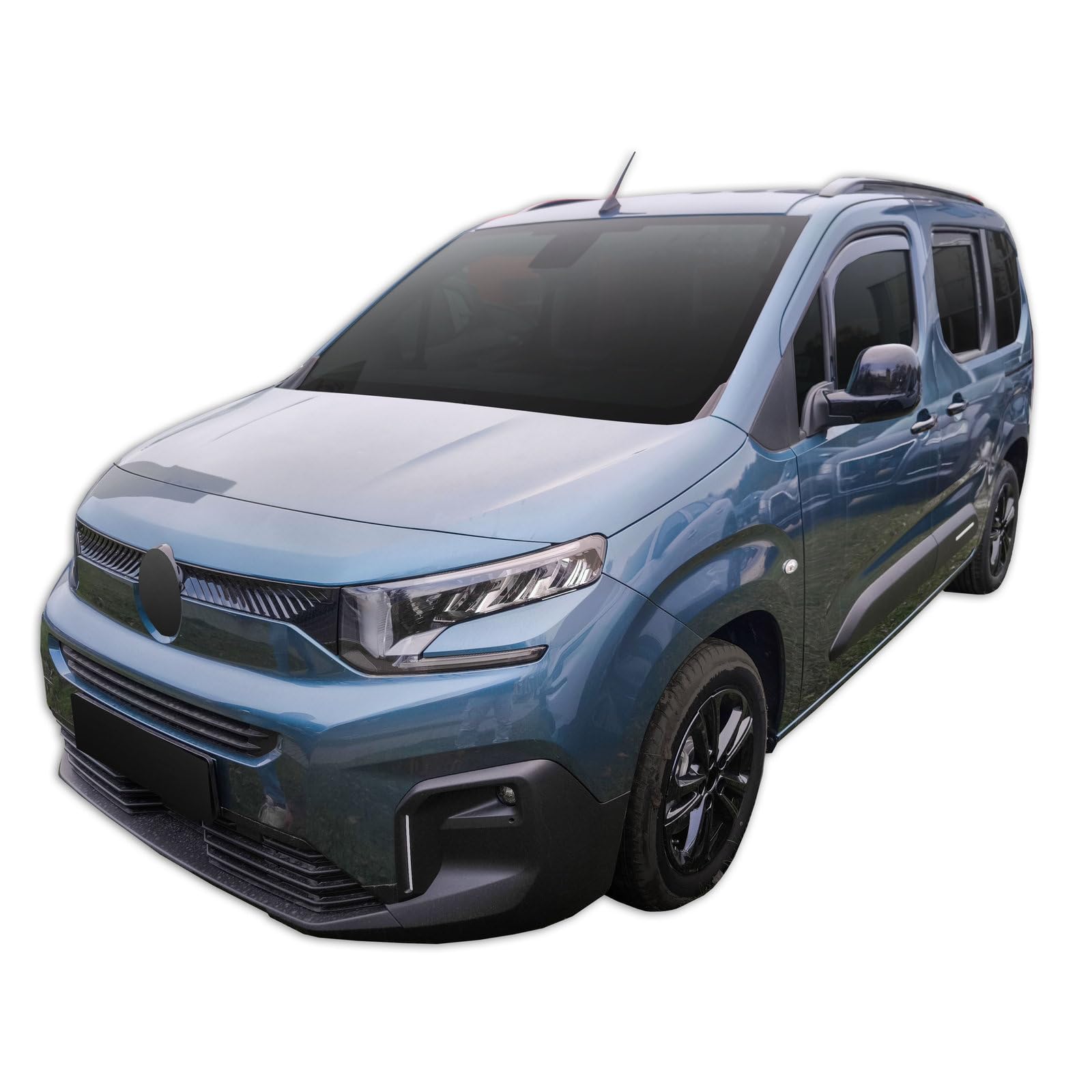 J&J AUTOMOTIVE GD Déflecteurs d'air et de Vent pour Citroen Berlingo Depuis 2018 4pcs, Teintés, Avant et Arrière, Aérodynamique