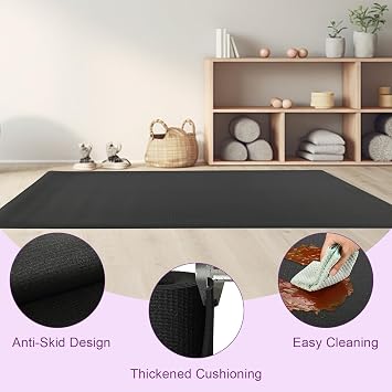 Portable Dance Floor, 6x4ft Marley Dance Floor Mat 6mm Thick Non-Slip PVC Dance Flooring for Ballet, Jazz, Tap, and Party Dancing, Ballet Floor for Home, Studio and Outdoor