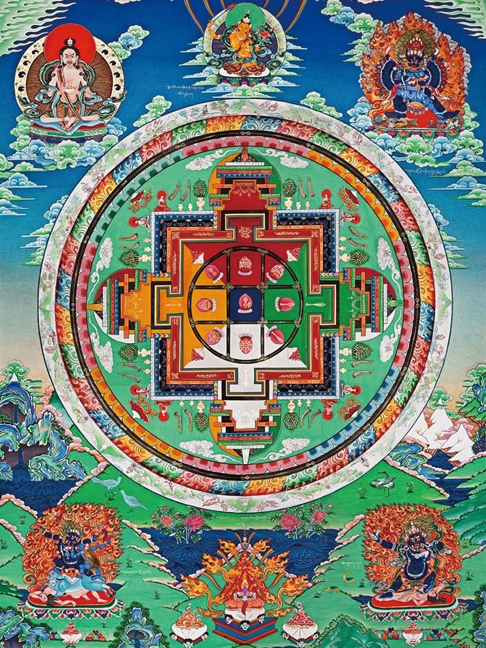 チベット仏教 タンカ 曼荼羅 額装 アート Amazon.co.jp: Gandhanra チベットタンカアート - Vajrabhairavaの