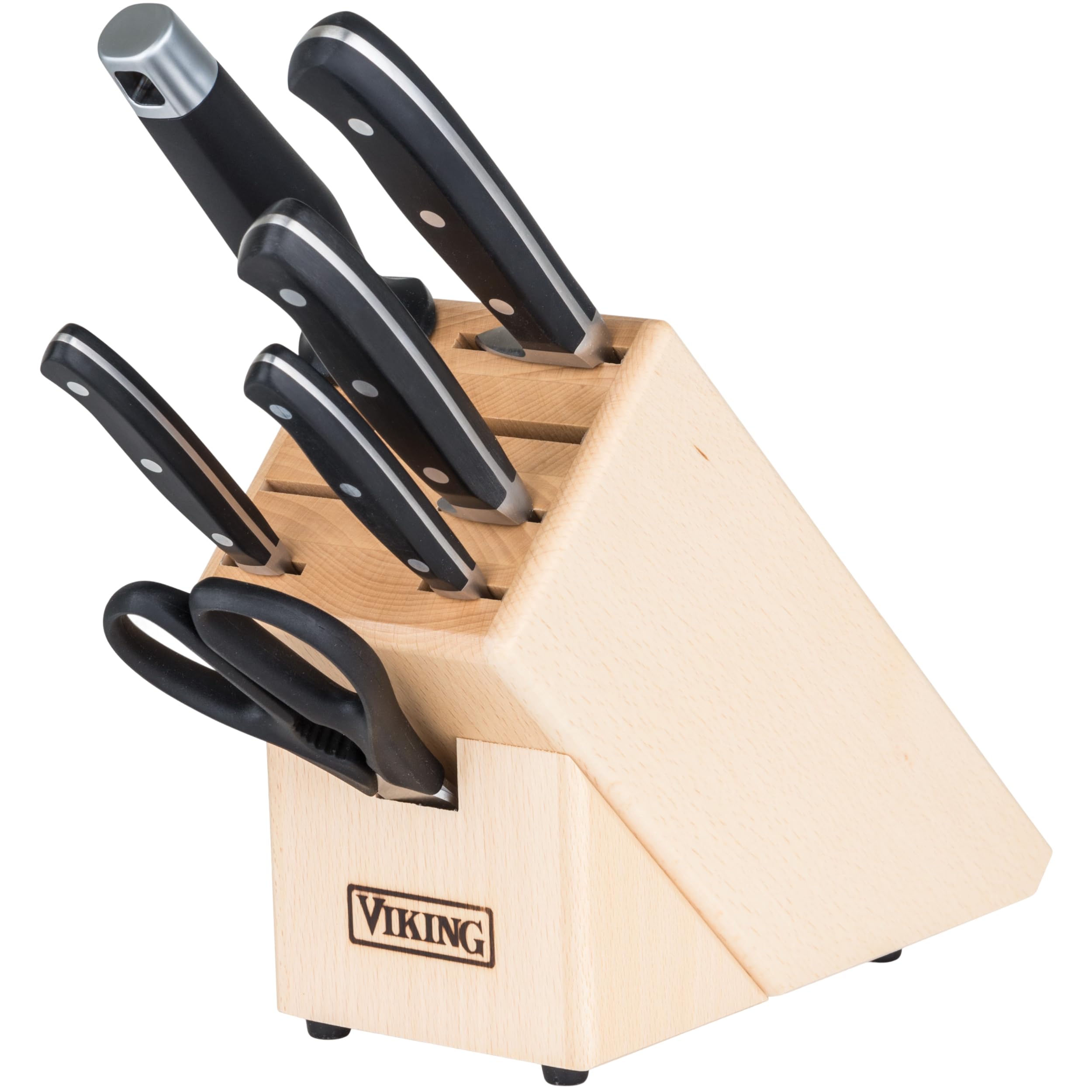 Amazon.com: Viking 7 Piece Kitchen Knife Set with Wood Block