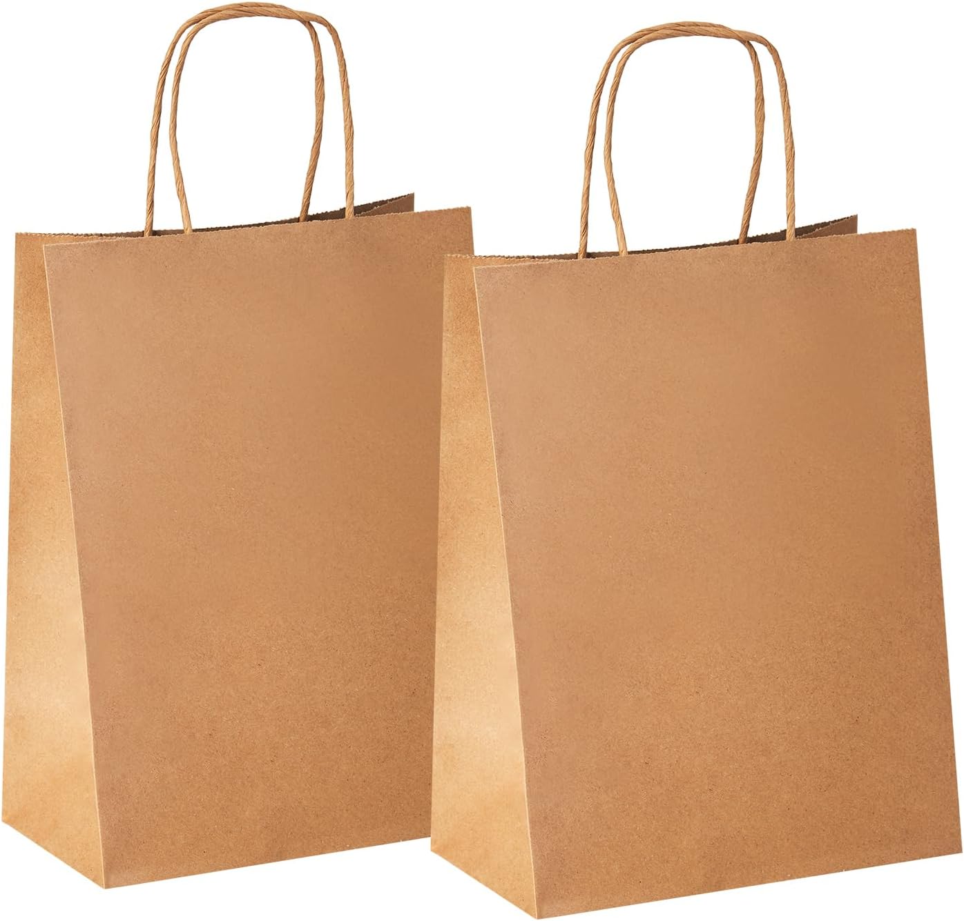 YEEHAW Brown Paper Bags with Handles Bulk 5.8"x3.2"x8.25" 100Pcs Gift Bags Small Size, Brown Gift Bag with Handles for Retail, Party, Shopping, Merchandise