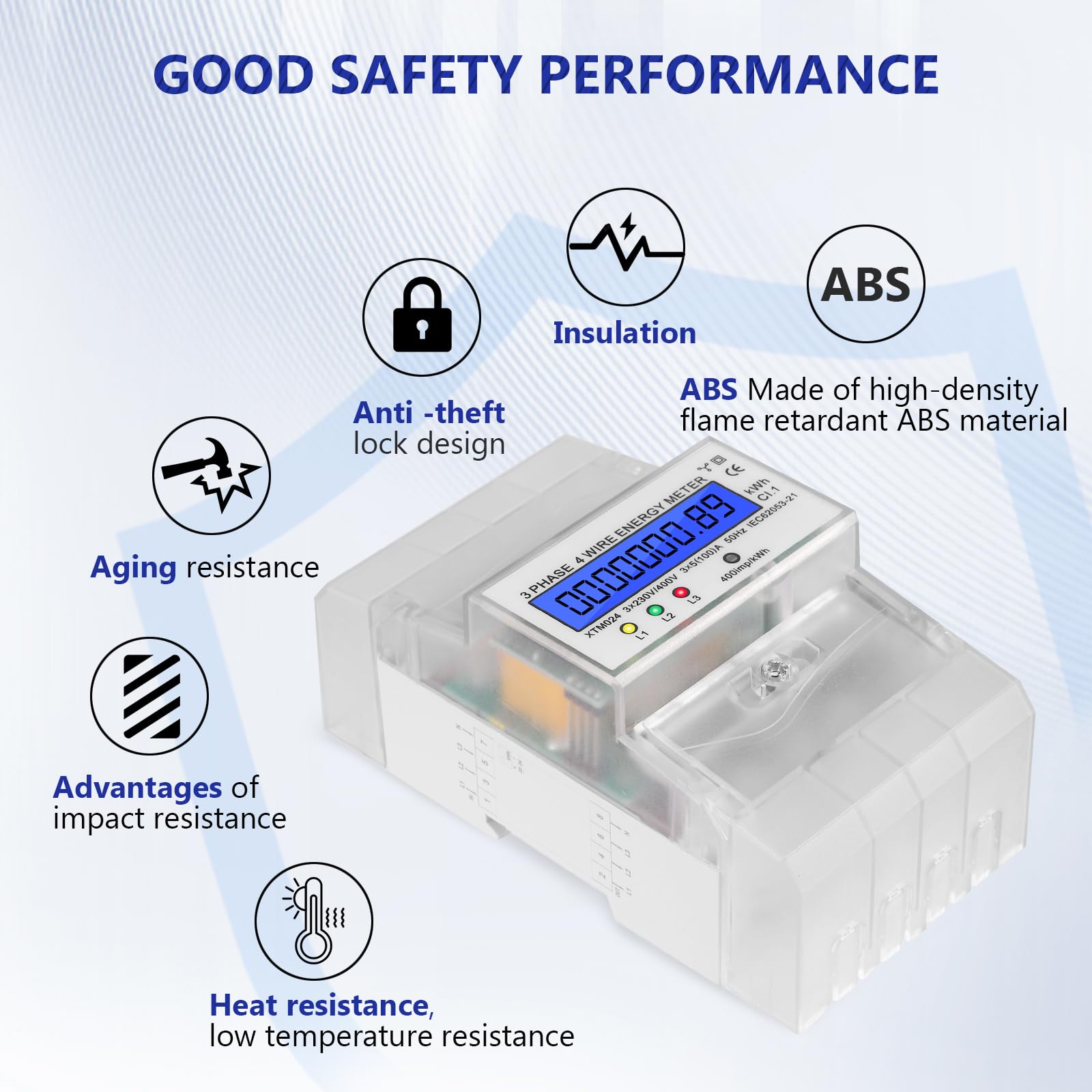 Contatore Trifase Contatore Elettrico Contatore Di Energia Calibrato Contatore Elettrico Lcd Digitale~p136491494 - Foto 9