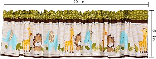 Miniatura 3 de Cenefa de ventana de elefante verde, jirafa, jirafa, 1 unidad, cenefa decorativa para ventana de habitación de bebé, idea de regalo (animal verde)