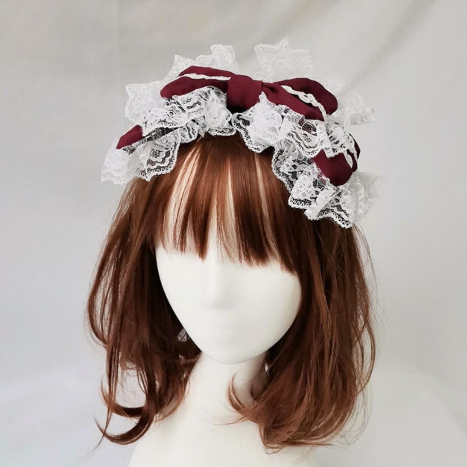 [HARGIO] カチューシャ リボン デカリボン ヘッドドレス ロリータ ゴスロリ 地雷系 量産型 ヘアバンド 黒 白 赤 水色 (レッド)