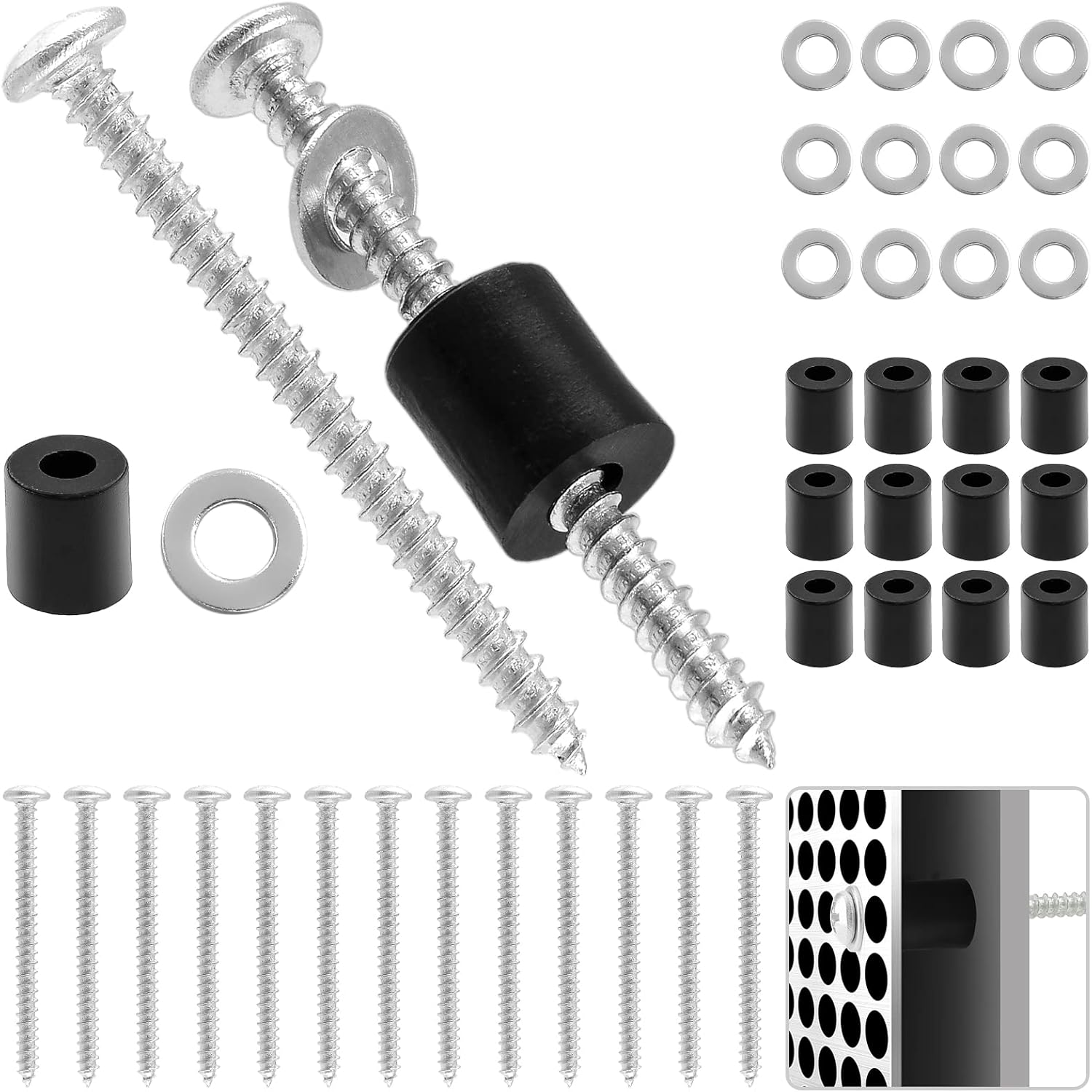 Harskiyer 12pcs Pegboard Mounting Kit, Pegboard Kit Screw