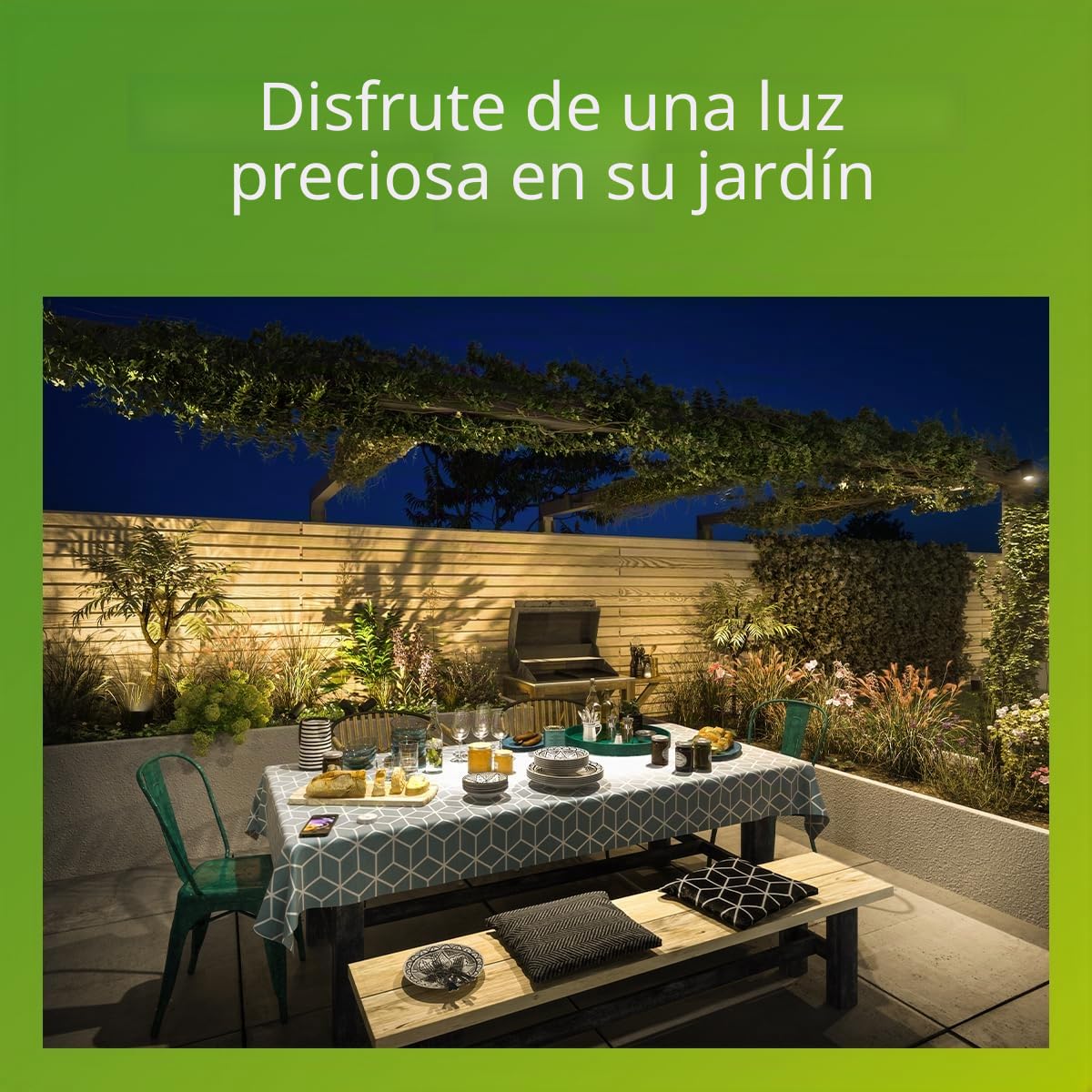 Philips myGarden Python - Aplique de pared, iluminación exterior, acero inoxidable, 1 x 6 W, 230 V, color gris