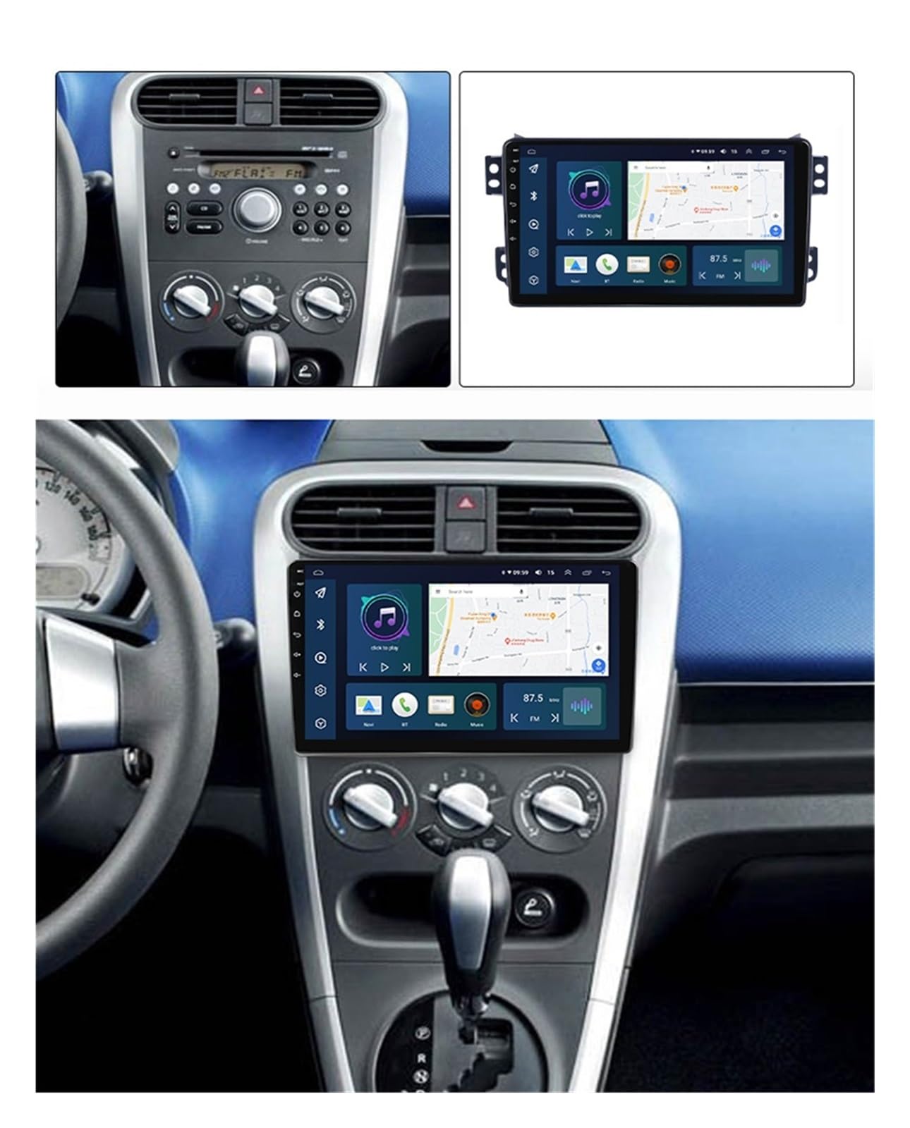 Nawigacja satelitarna Odtwarzacz Radia Samochodowego Nawigacja GPS Stereo(1G 16G Camera)