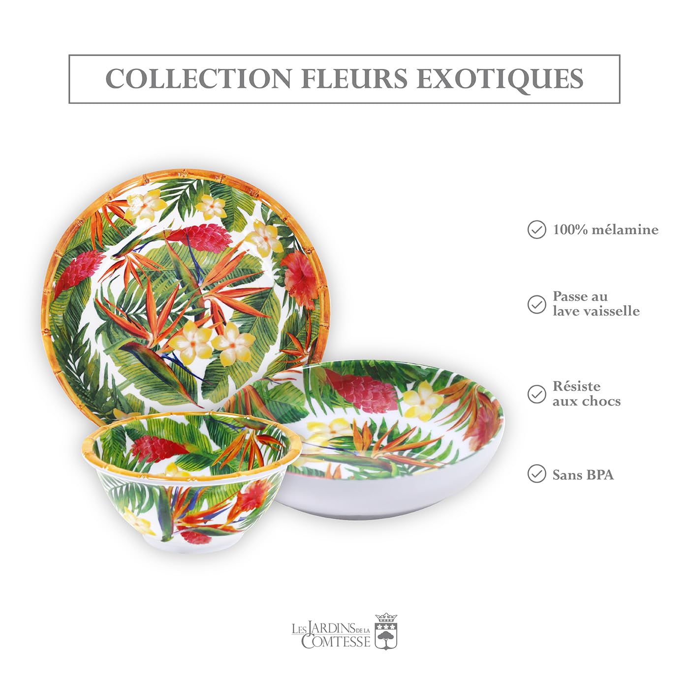 Assiette creuse en mélamine rio 20 cm Couleur multicolore Les Jardins De La Comtesse | La Redoute Assiette creuse en mélamine rio 20 cm Couleur multicolore Les Jardins De La Comtesse | La Redoute