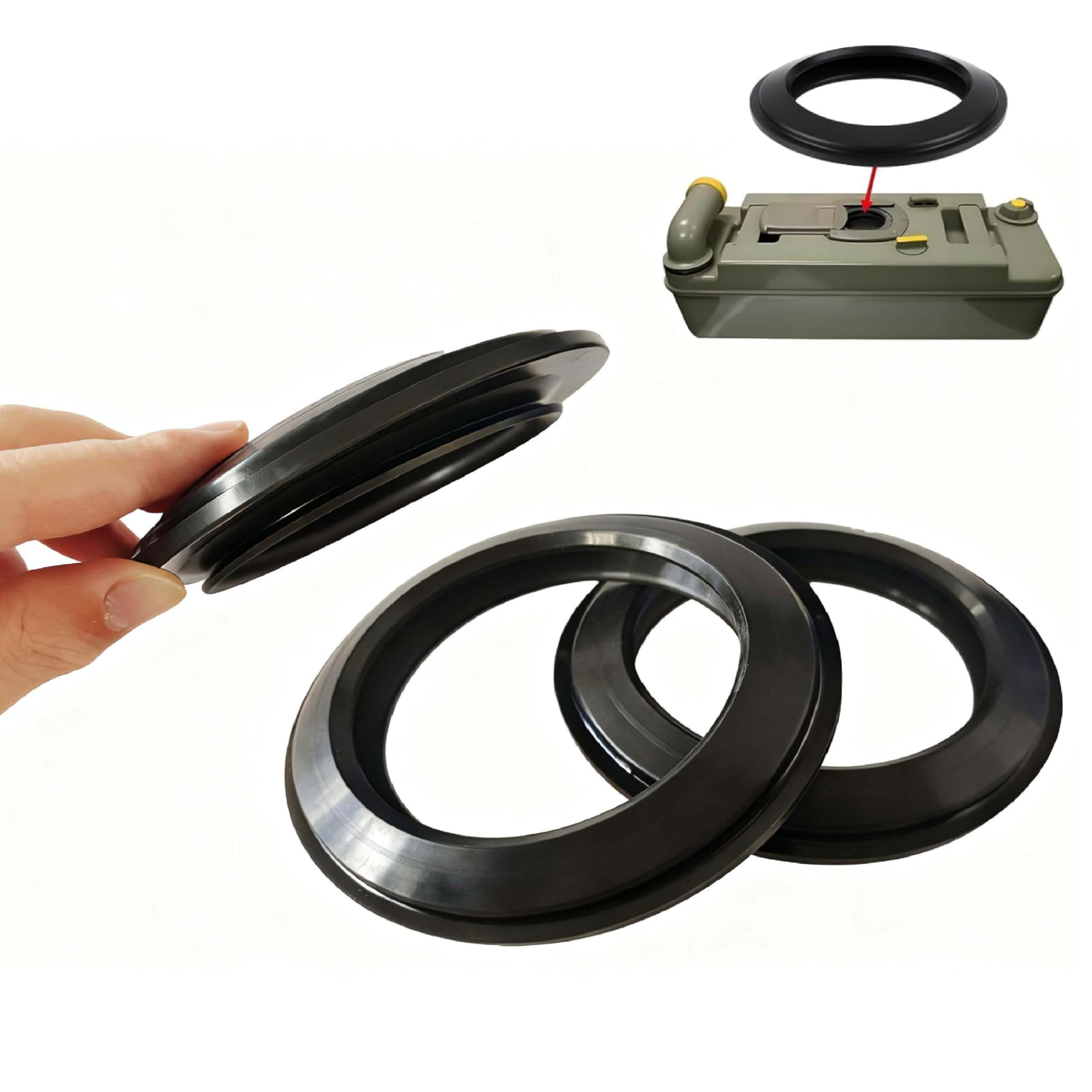 2 Stück Toilettendichtung für Thetford C2, C3, C4, C200, C250, C260, C400 & C500 – Wasserdichte Schieberdichtung als Ersatzteil für Campingtoiletten, Caravan und Wohnmobile