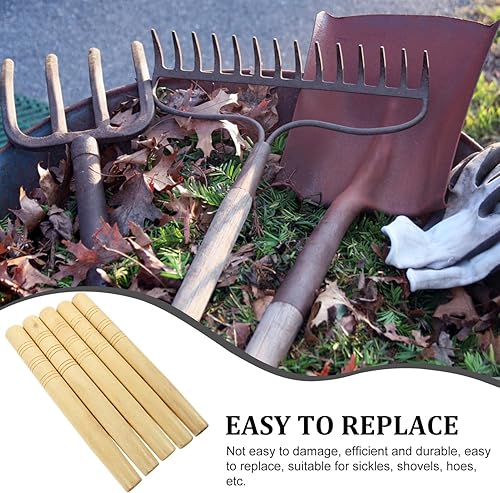 Miniatura 8 de TEHAUX 10 Uds. Implemento de granja, mango de madera, herramientas de carpintería, mango de pala, mango de martillo de repuesto, manijas de pala,