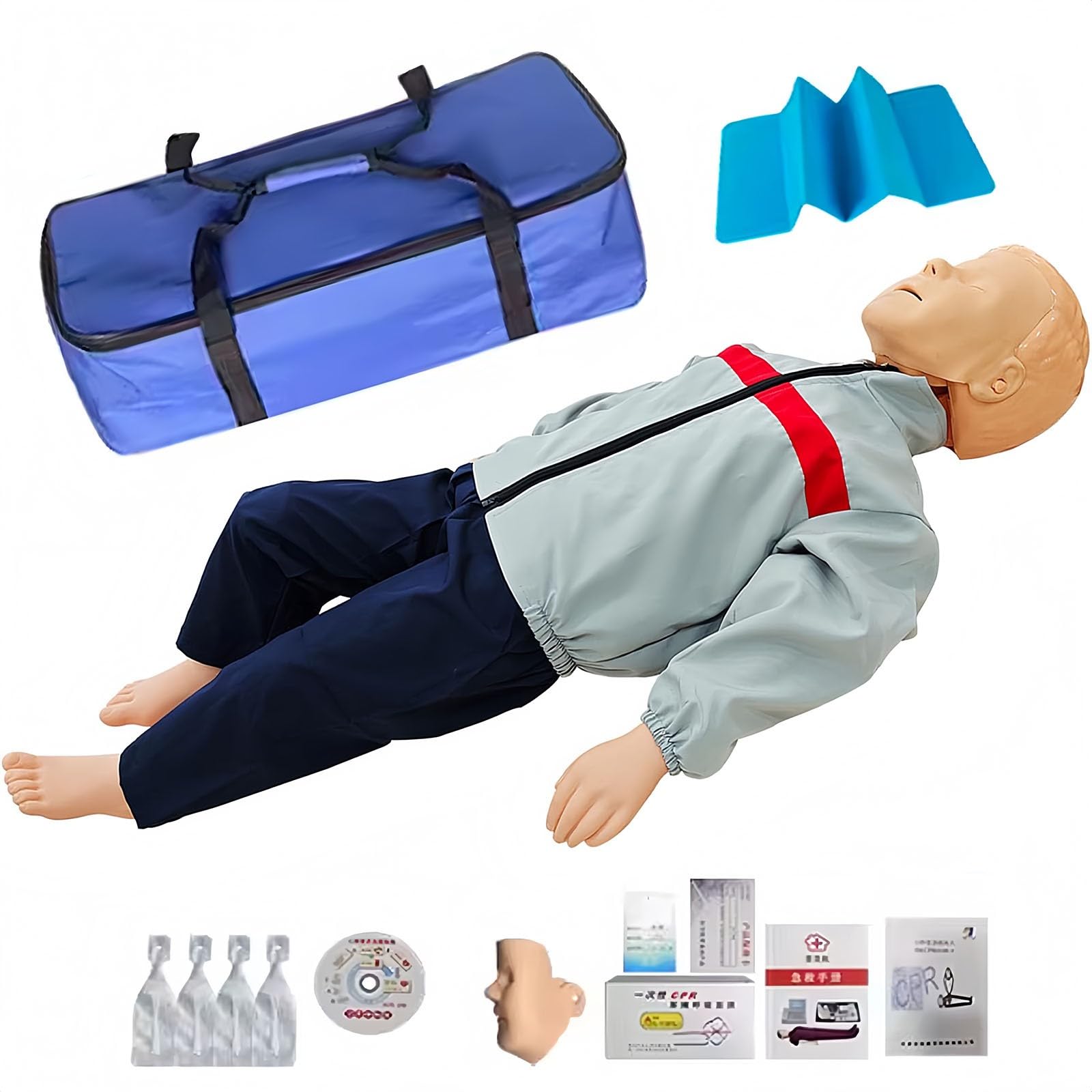 ELZEM Maniquí de Entrenamiento de CPR Niños Primeros Auxilios RCP de Cuerpo Completo Simulador de maniquí de Entrenamiento para Centros de Formación Docente y Práctica de Enfermería A
