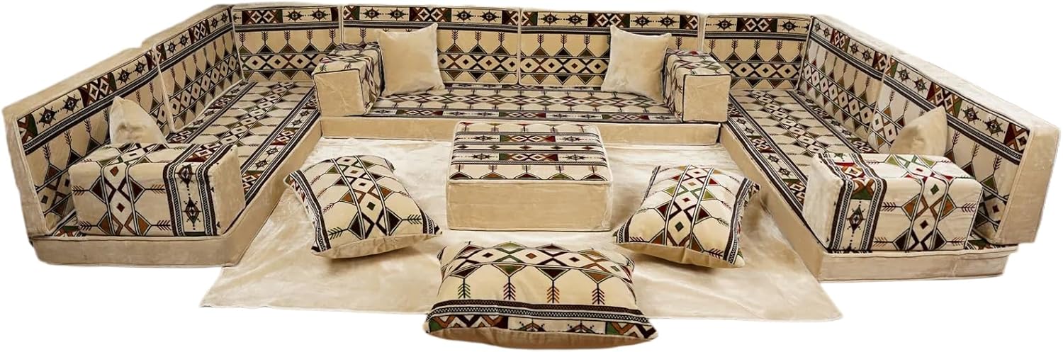 arabicsofa Traditional Floor Majlis Cushions – Modular Diwan Sectional Seating