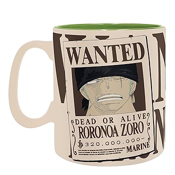 ABYstyle Zoro Ceramic Coffee Tea Mug 16 Oz. & Absorbent
