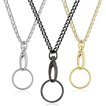 Amazon Com Fashion Lanyard Necklace Sturdy Id Necklace Lanyards For Women Women Fashion Key Lanyard Crimmy Aluminium Necklace Badge Holder Gold Silver Gun 3 Office Products