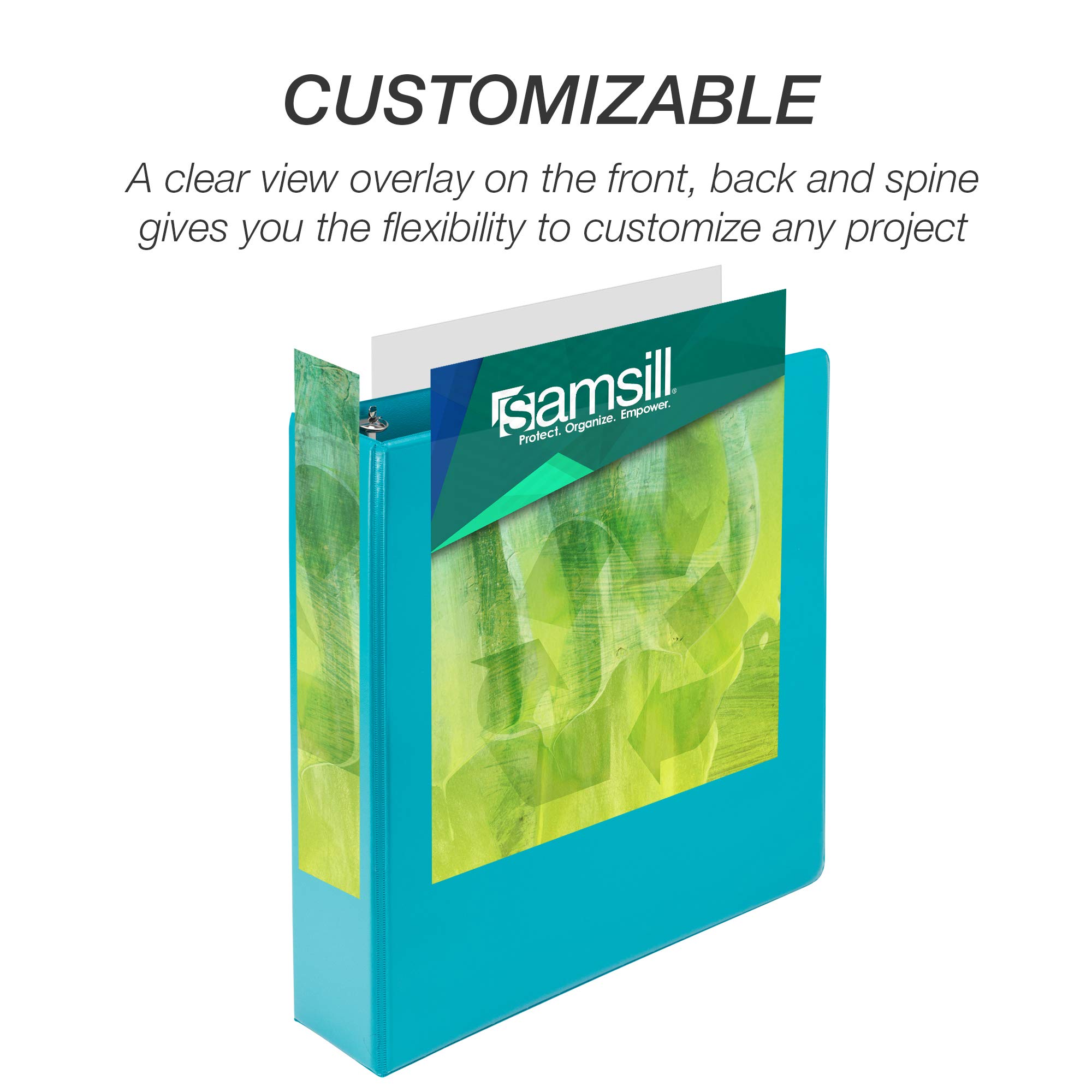 Samsill Earth’s Choice Biobased Durable 3 Ring Binders, Fashion Clear