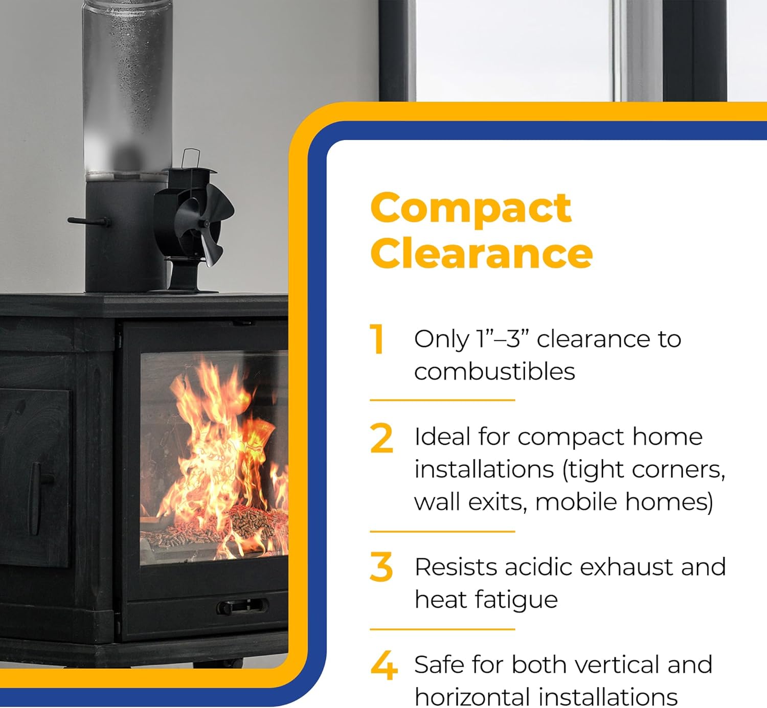 DuraVent PelletVent Stainless Steel Double Wall Straight Stove Pipe Connector to Vent Smoke and Exhaust for Multi-Fuels, 36" Long x 3" Diameter