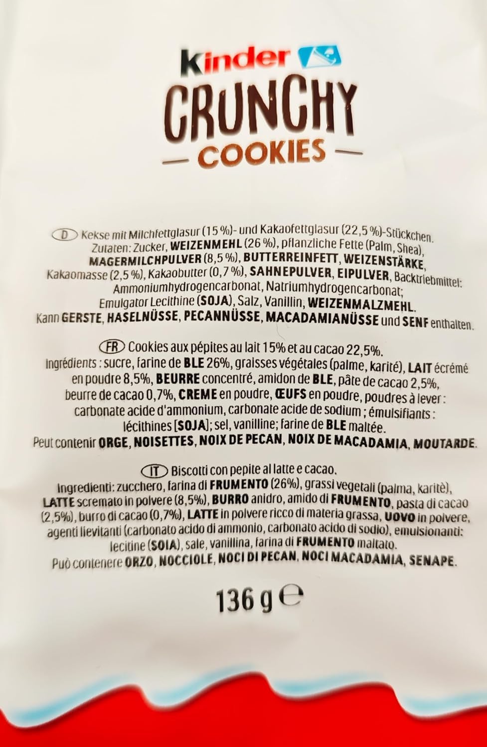 Galletas crujientes para niños, galletas crujientes con leche y cacao, 12 x 136 g + polpa italiana gourmet 400 g