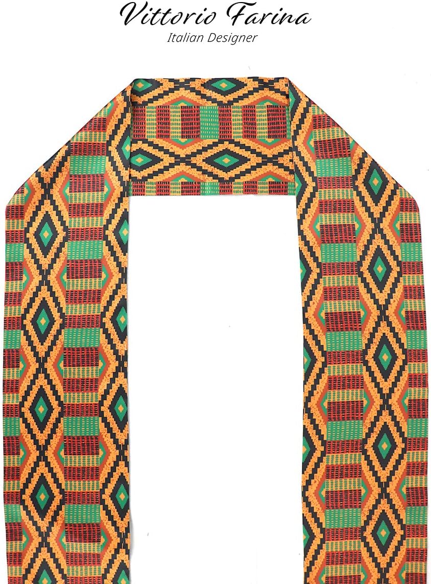 African Kente & Animal Print Scarf/Stole/Sash