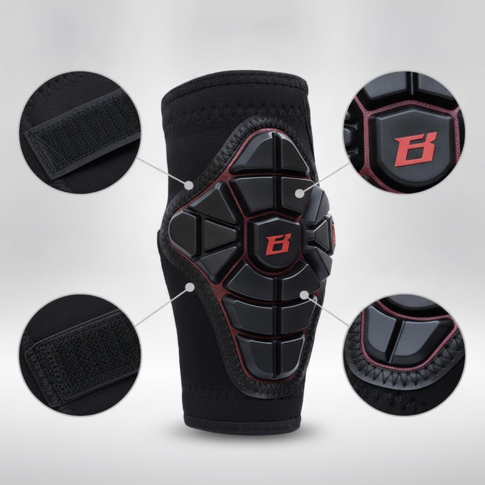4 Piezas Rodilleras y con Guantes Ajustable Kit Protección con Guantes Ligero Infantiles para Principiantes
