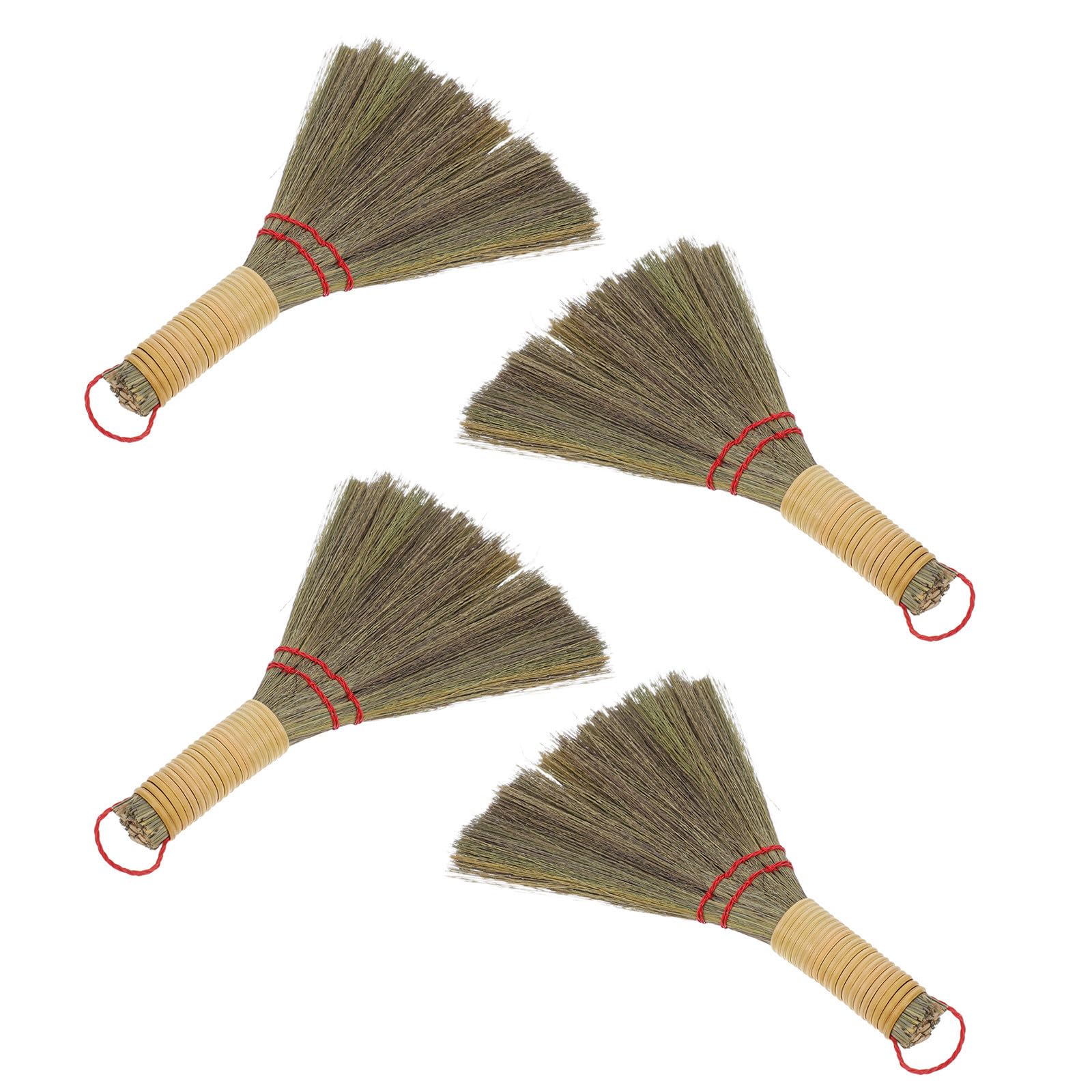 Healeved 12 Piezas Escoba de Mano Hecha de Pasto Natural para Limpieza Diaria en Mesa y Estanterías Diseño Ergonómico y Barrido de Polvo Fino