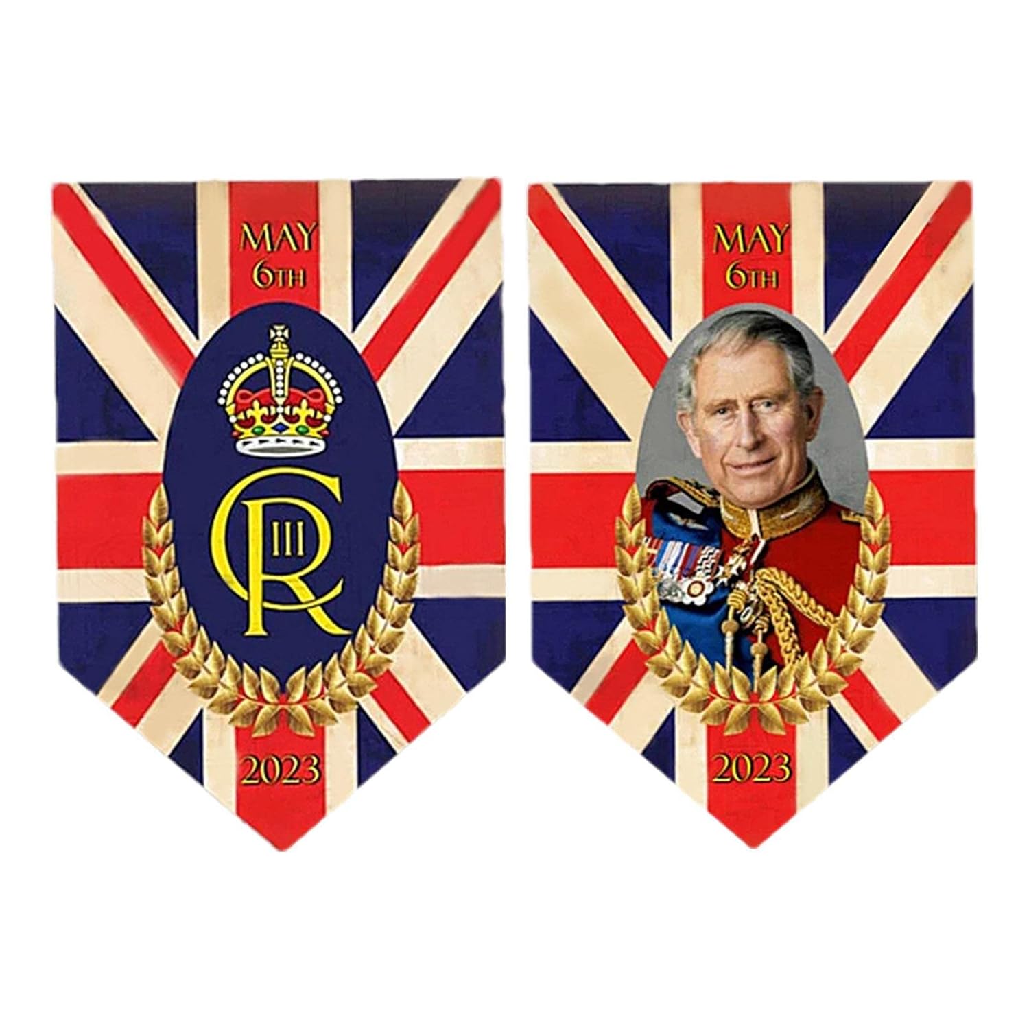 King Charles III Union Jack Coronation Souvenir Flag, King Charles III