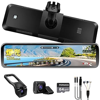 (値下げ中♡)車内専用リアカメラ型PORMIDOドライブレコーダー Amazon.co.jp: PORMIDO ポーミド ドライブレコーダーミラー型 2K