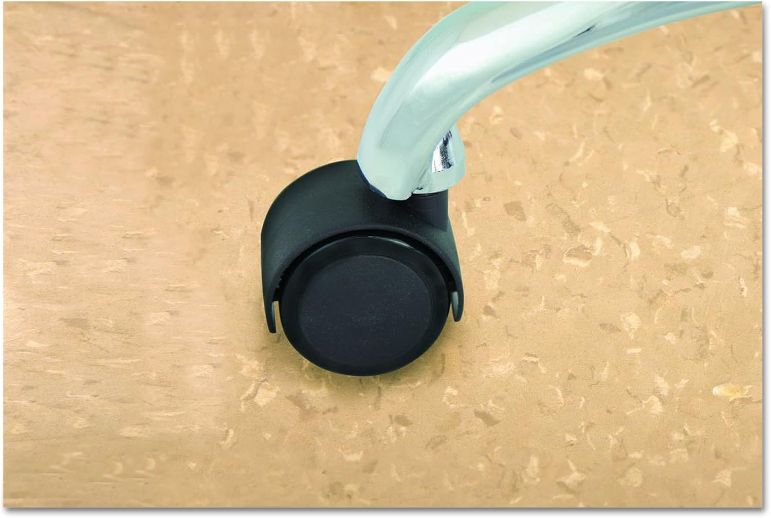 Deluxe Duet Hooded Chairmat Casters, 7/16" Dia. x 7/8" Long and 3/8" Dia. x 7/8" Long Stems, 120 lbs./Caster, Matte Black Finish, 5/Set : Industrial & Scientific