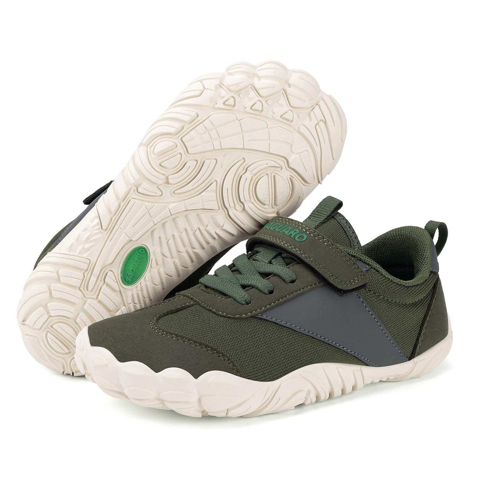 SAGUARO Barfußschuhe Kinder Weich Atmungsaktiv Barfuß Sneaker mit Breite Zehenbox, Gr. 25-36