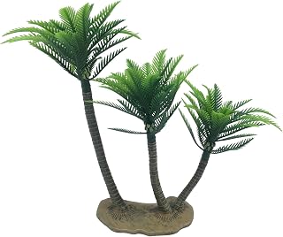 FUNSHOWCASE Extra Large 10.2-inch Height Rainforest Coconut Palm Palms Triplet Coconut Tree Trees Aquarium Terrariums Miniature Garden Fairy Gardens Doll House Cake Topper Resin Decoration
