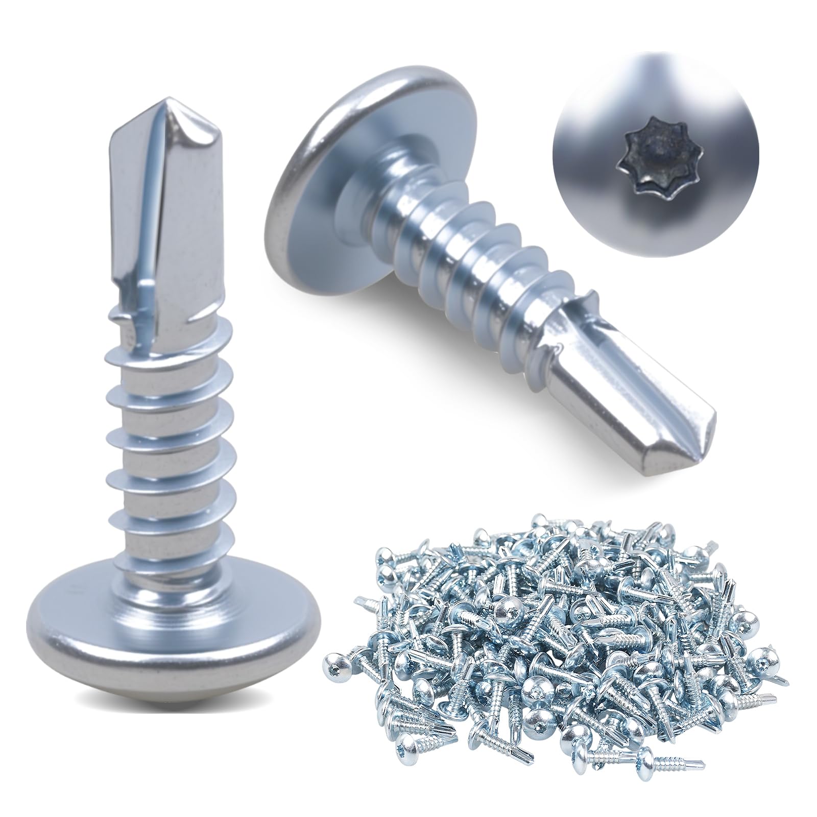 Photo 1 of Lakapre #10 x 3/4 in. Self Tapping Sheet Metal Screws (200-Pack)