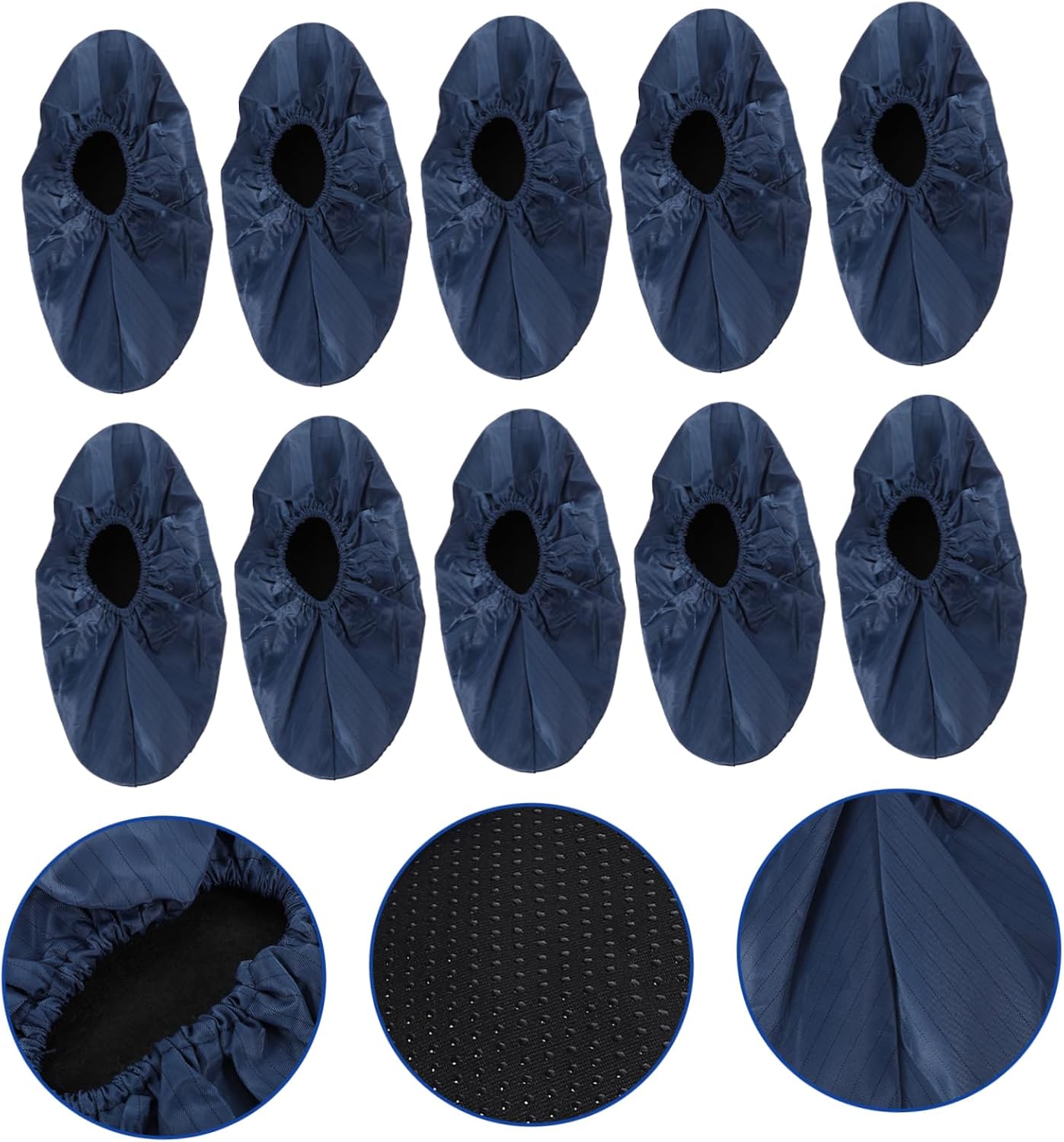 5pairs Reusable Shoe Covers Breathable Non- Protective Covers for Indoor Use Machine Washable and Convenient for Home and Lab Environments -static Design