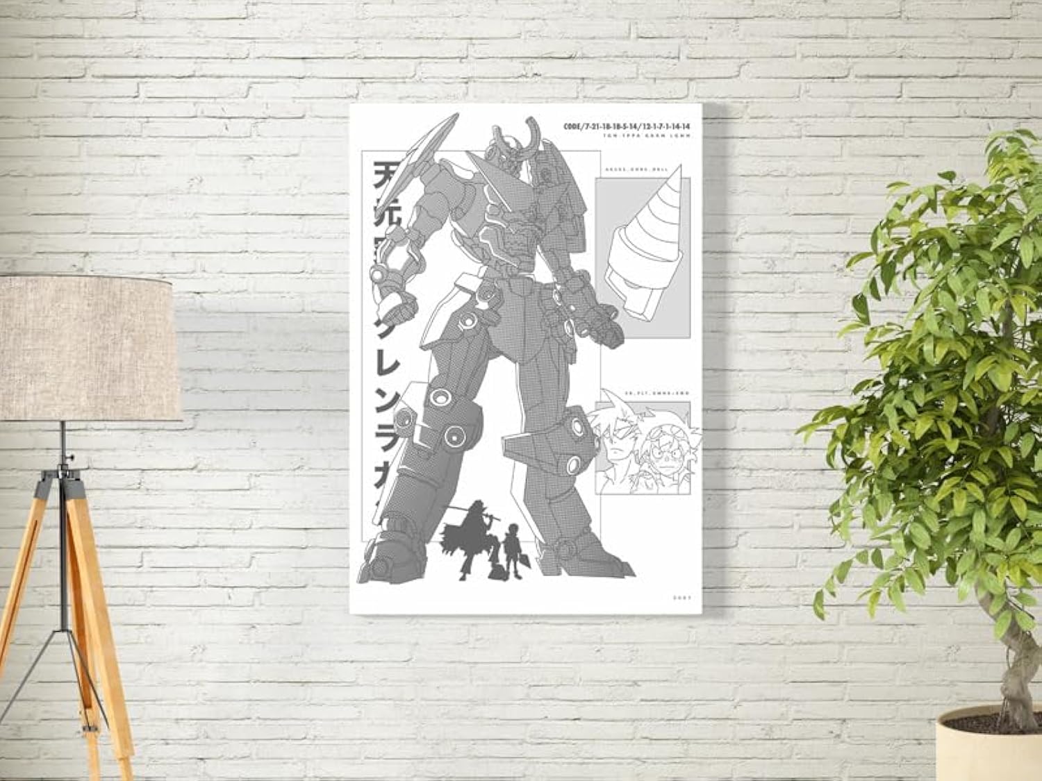 bpa Gurren Lagann Wall Art for Decoration easy to hang, 40x60cm, 1Pcs
