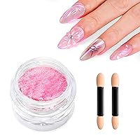 Vista 13 de 6 tarros de polvo de uñas cromado, juego de polvos de uñas con efecto cromado, polvo brillante con brillo para uñas con efecto espejo mágico