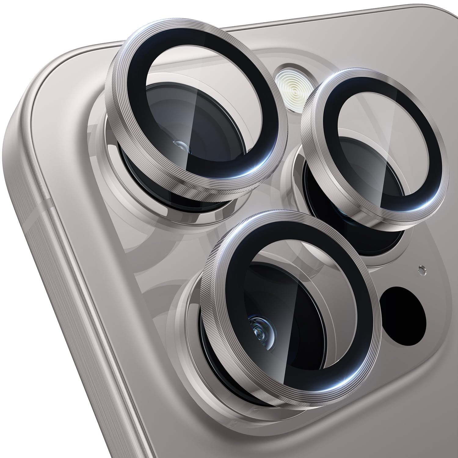 WSKEN iPhone 16 Pro Max/iPhone 16 Pro için Kamera Koruması - 9H Sertlik Çizilmeye Dayanıklı Kabarcık İçermez, HD Sertleştirilmiş Kamera Metal Cam Panzer Koruma Cam Ekran Koruyucu Folyo, Cep Telefonu