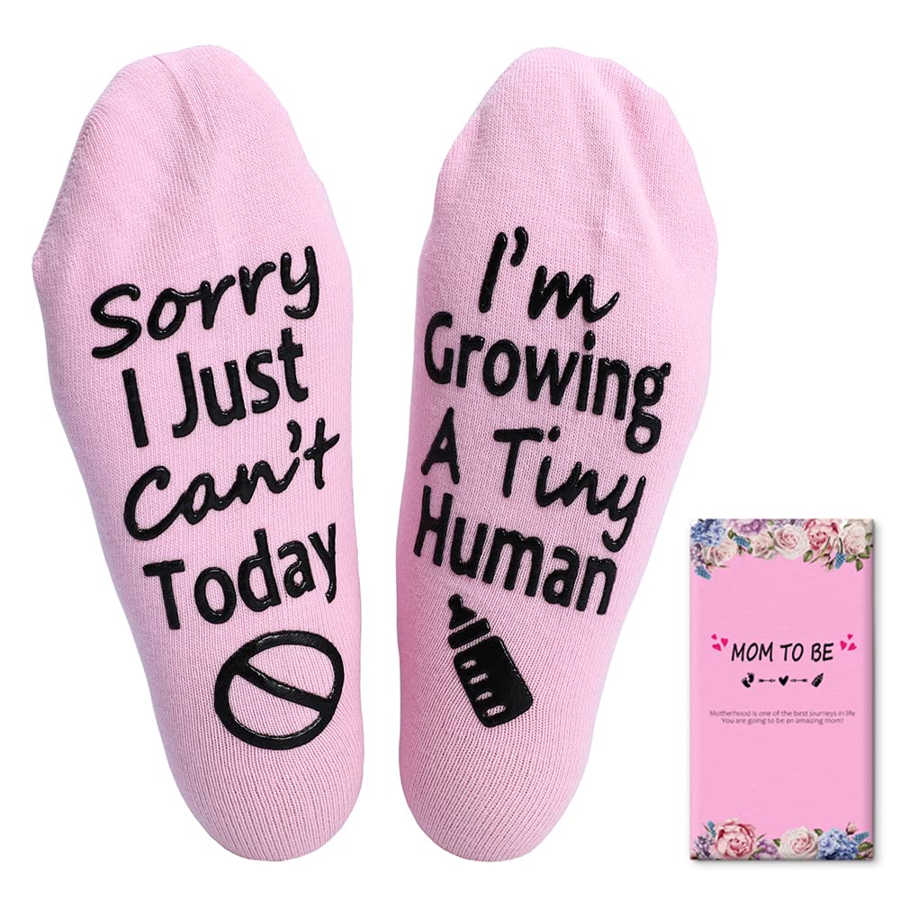 TITTOK Pregnancy Gift New Mom Gifts Growing a Tiny Human Mom Socks Mom to Be Gift Pregnant Mom Gift Mother's Day