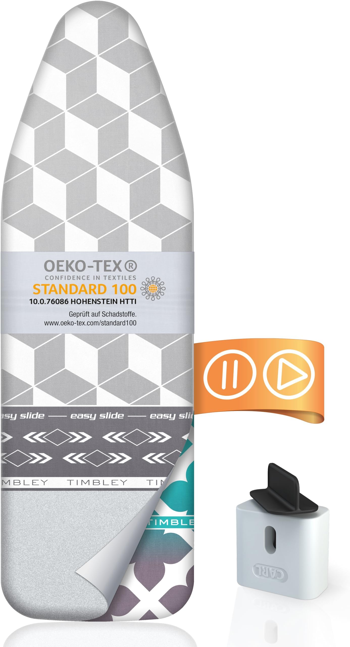 Today Bügelbrettbezug 140x53 Cm Metallisiert Hitzebeständig Made Italy