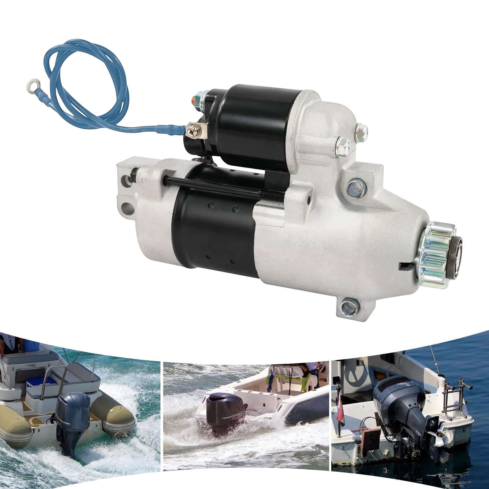 Motore elettrico da 12 V, 1,4 kW, per Yamaha a 4 tempi, 150-250 CV, motore fuoribordo con 13 denti, ricambio per 63P-81800-00-00 e 6BR-81800-01, 5000-15000 giri/min