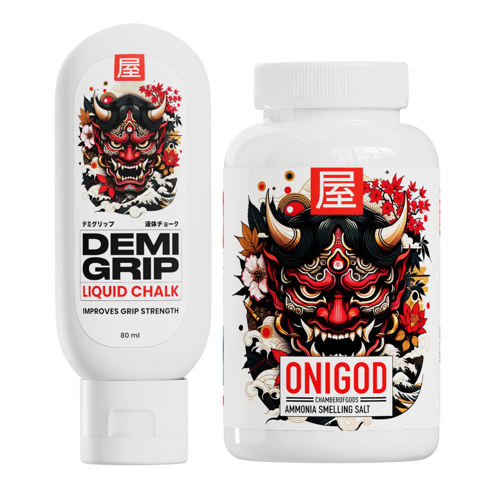 Chamberofgods Demigrip Liquid Chalk and Onigod Smelling Salt Bundle | Liquid Chalk for Gym & Powerlifting | Smelling Salt for Athletes-image-32