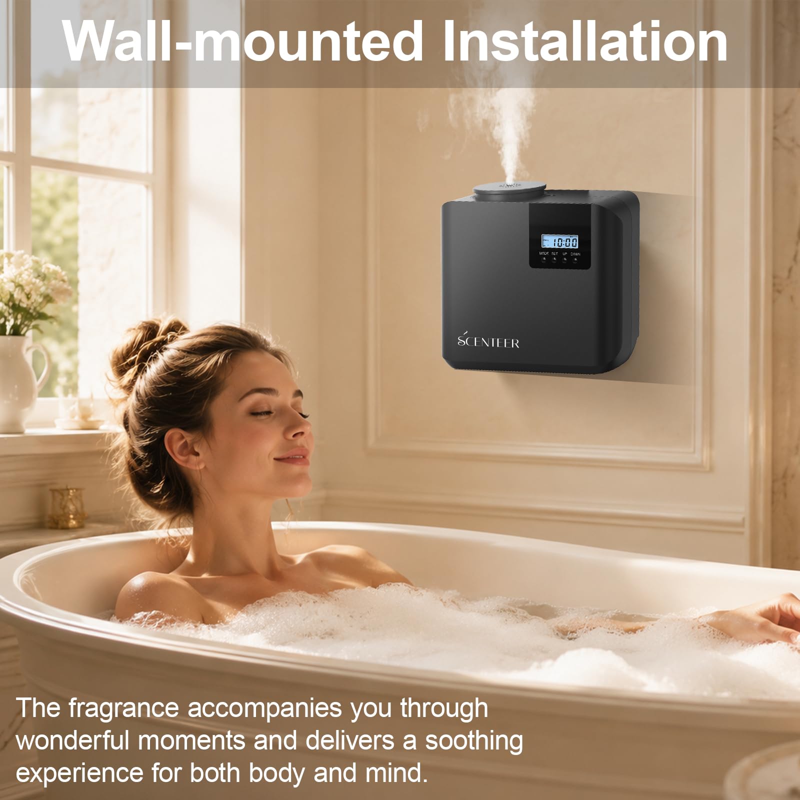 Kit de máquina difusora de aroma HVAC mejorada 2026, cubre 5000 pies cuadrados, control Wi-Fi, máquina de aire aromático para el hogar, aromaterapia de aire frío sin agua, difusor de fragancia de