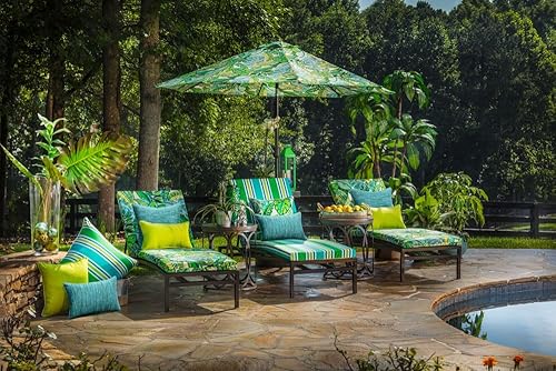 Miniatura 2 de Pillow Perfect - Cojín de lino para asiento, con esquina cuadradas (20 x 20 x 3 pulgadas, 2 unidades), color verde