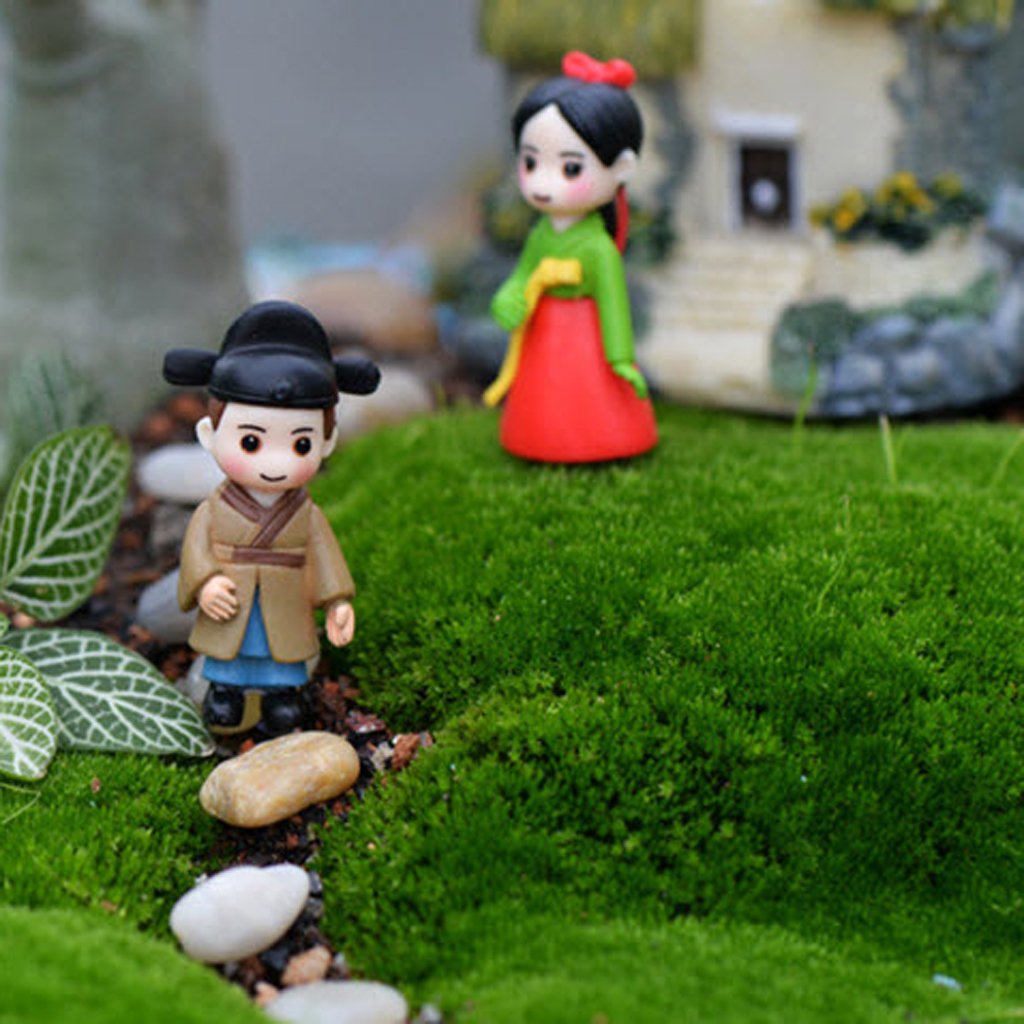 ATORSE® 2Pair Miniature Bonsai Craft Fairy Garden Landscape Korean Lovers Decor