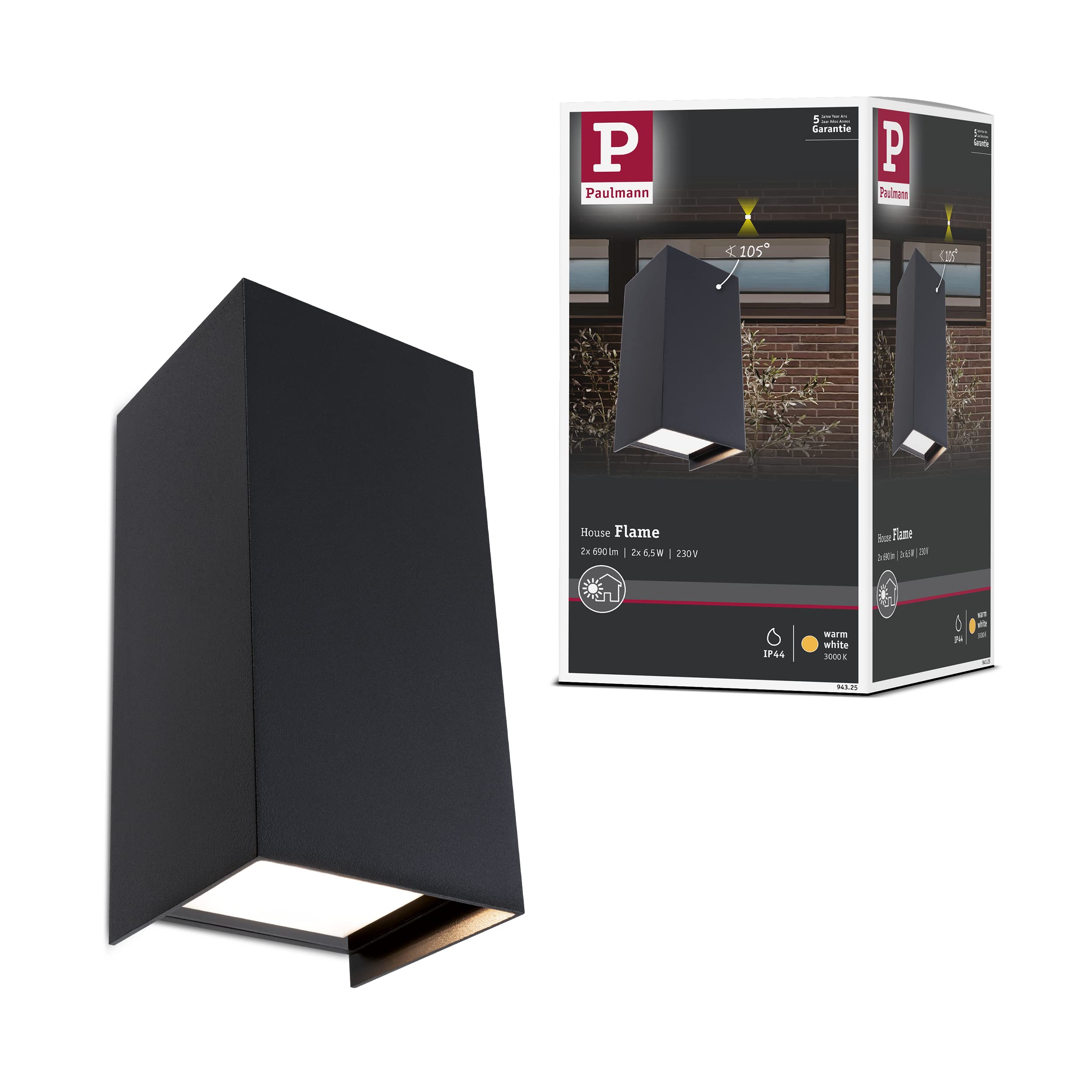 Paulmann 94325 LED Wall Light Anthracite Outdoor Light Fittings
