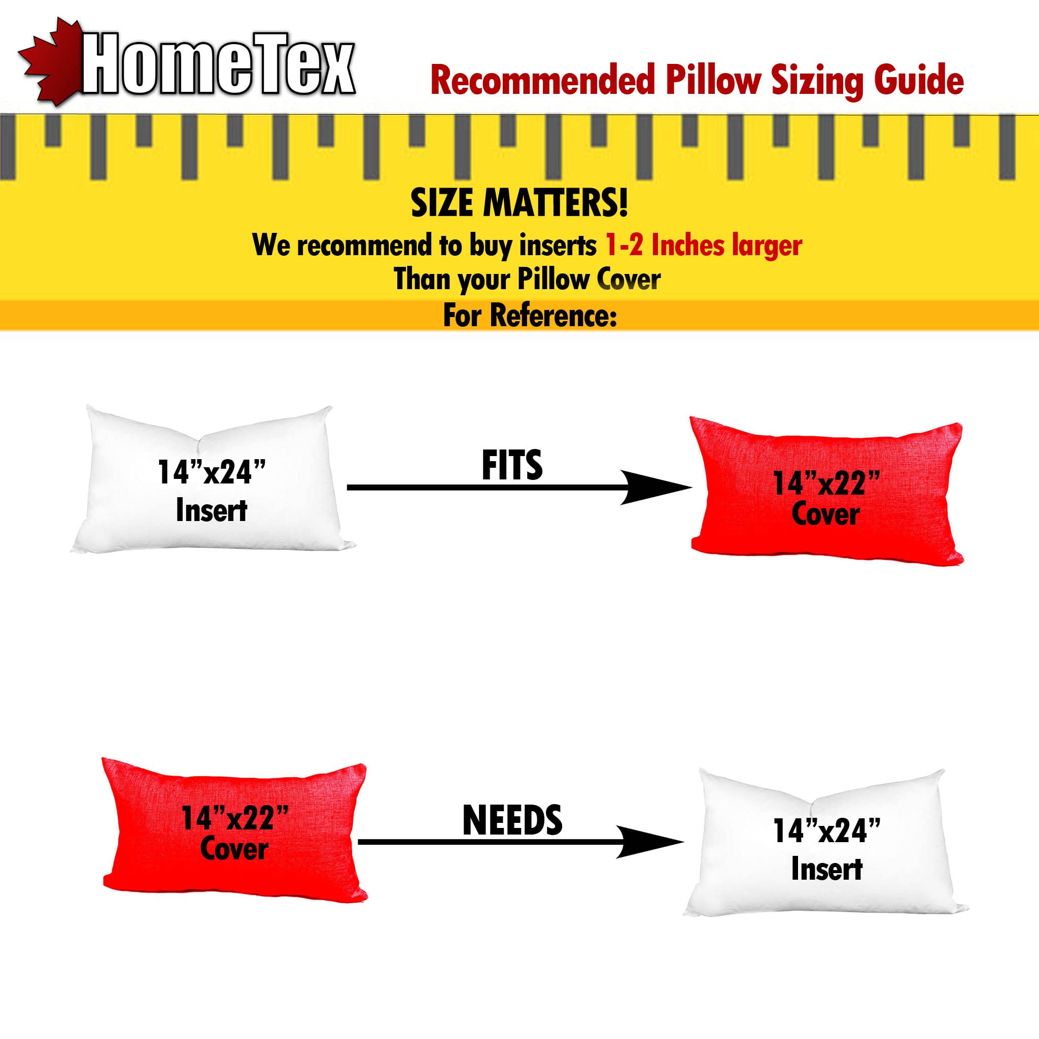 Hometex Canada Throw Pillow Insert 14