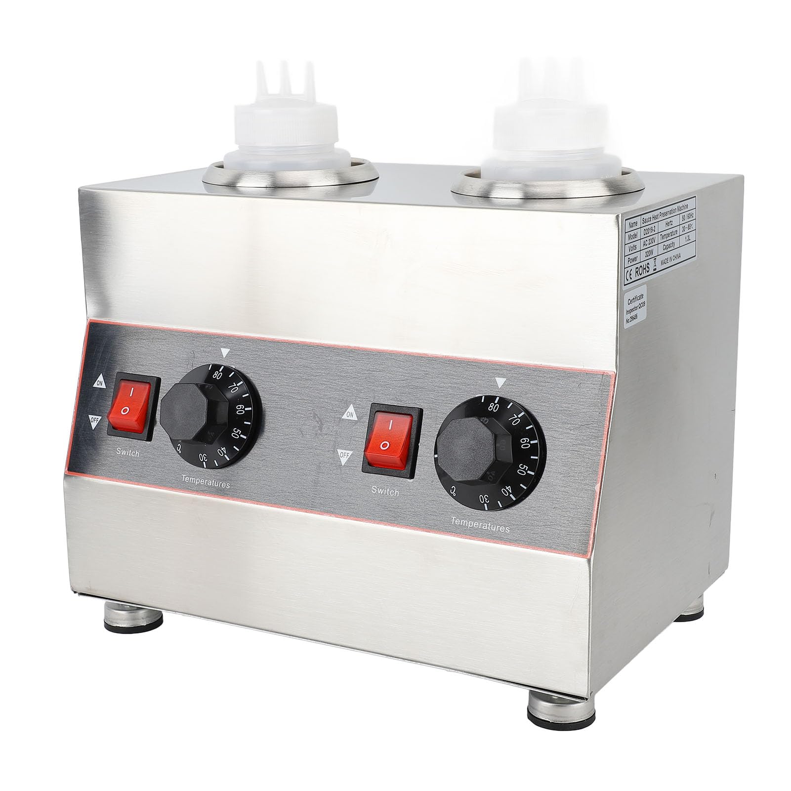 Calentador de Comercial 320W CALEED CHESE 30‑85 ° C Temp AL ELEMBRADOR Nacho CHEEESS COLORADOR para Pubs ACERADO INOXINO (EU Enchufe 220V)