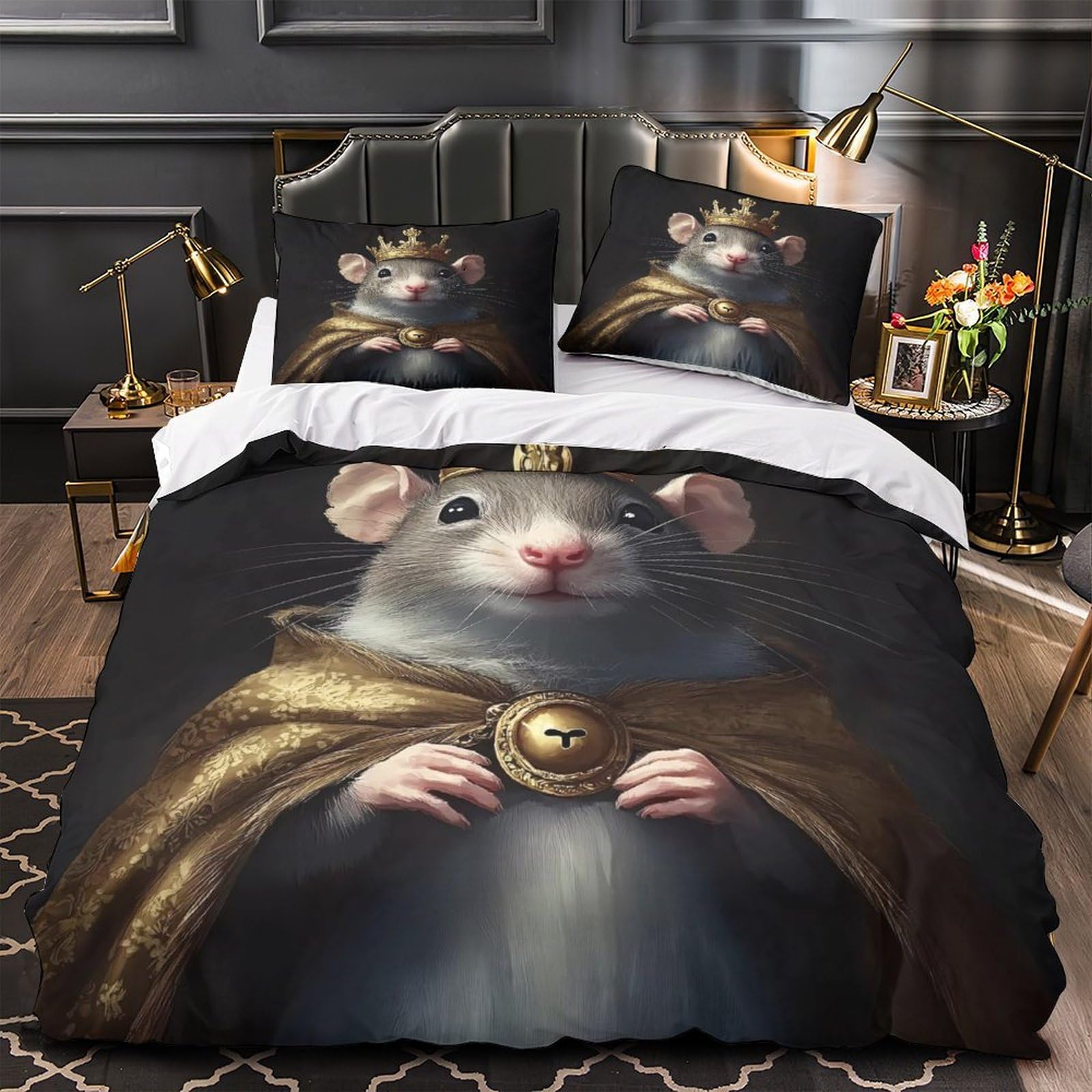 Housse de couette Roi des Souris 140x200 microfbre lit enfant
