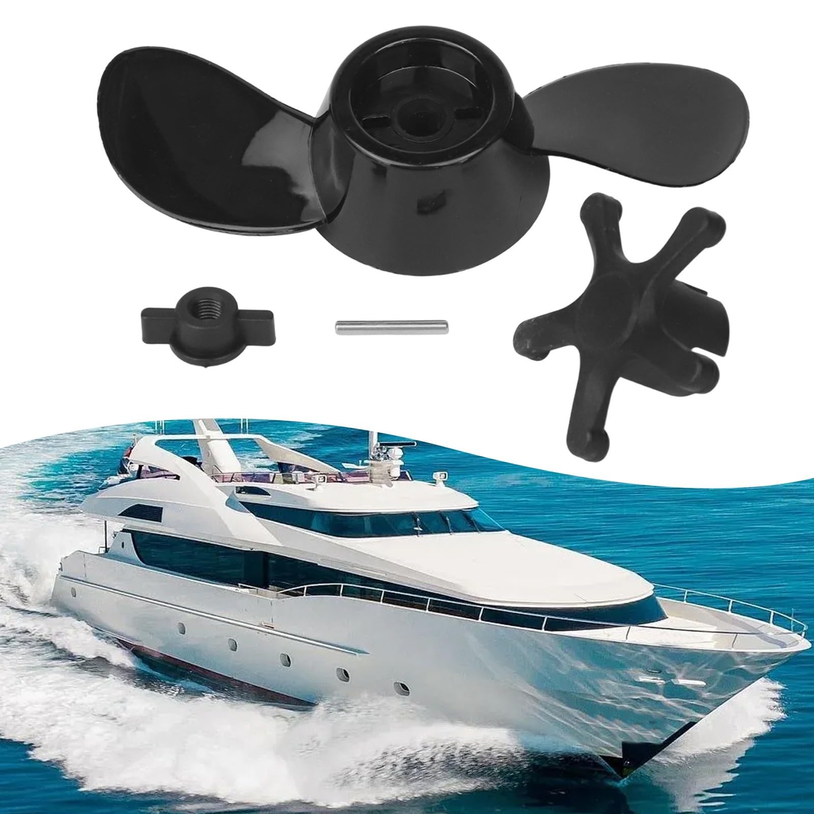 Elica marina per motori fuoribordo elettrici, compatibile con SUNELEXE, Savylor, Marina, Watersnake (11,8 kg)